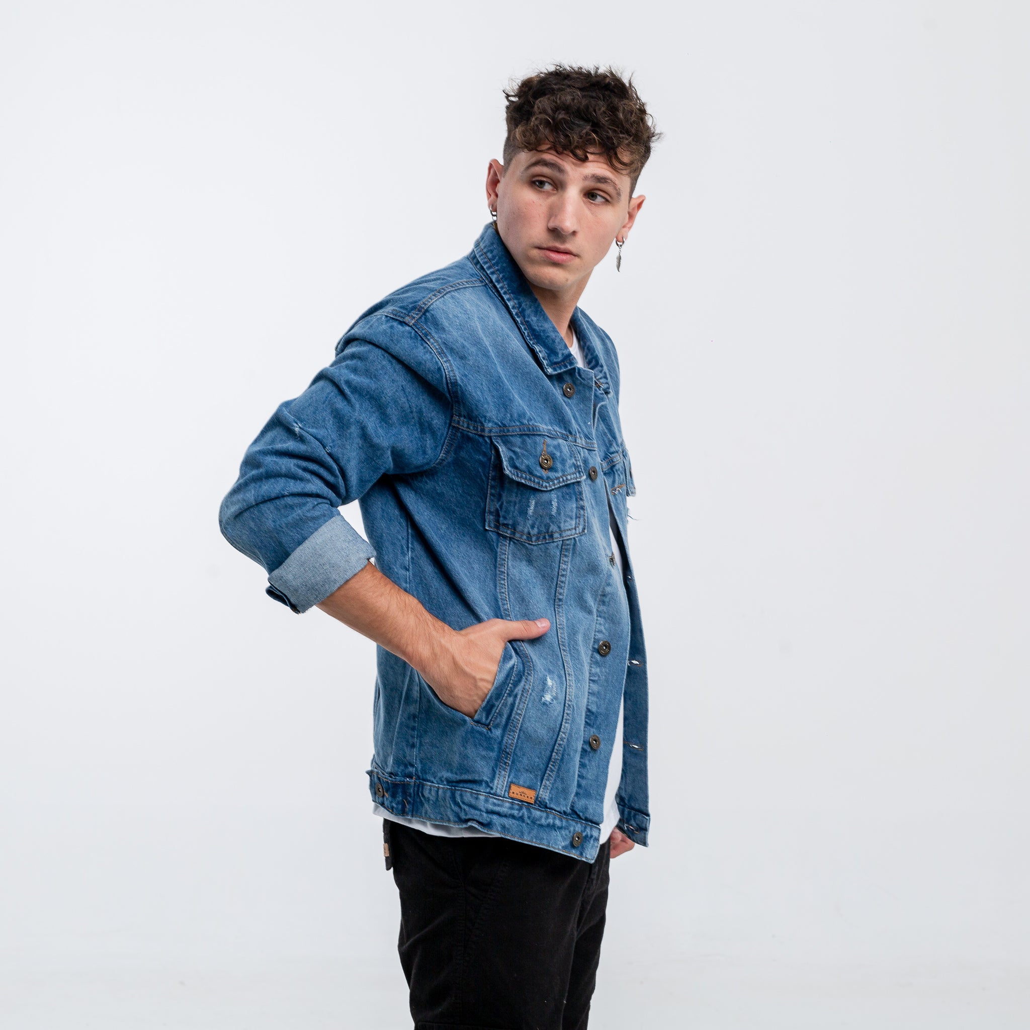 Jacket California Azul con roturas