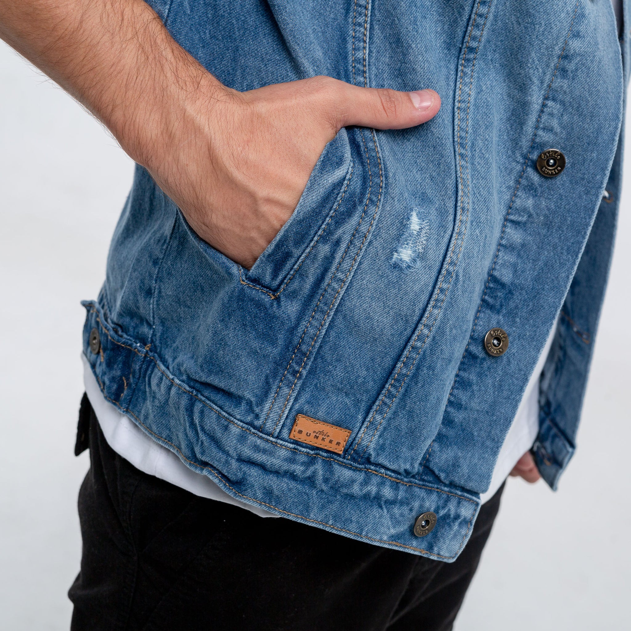 Jacket California Azul con roturas