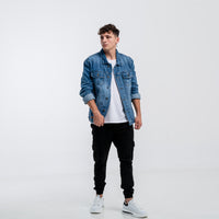 Jacket California Azul con roturas