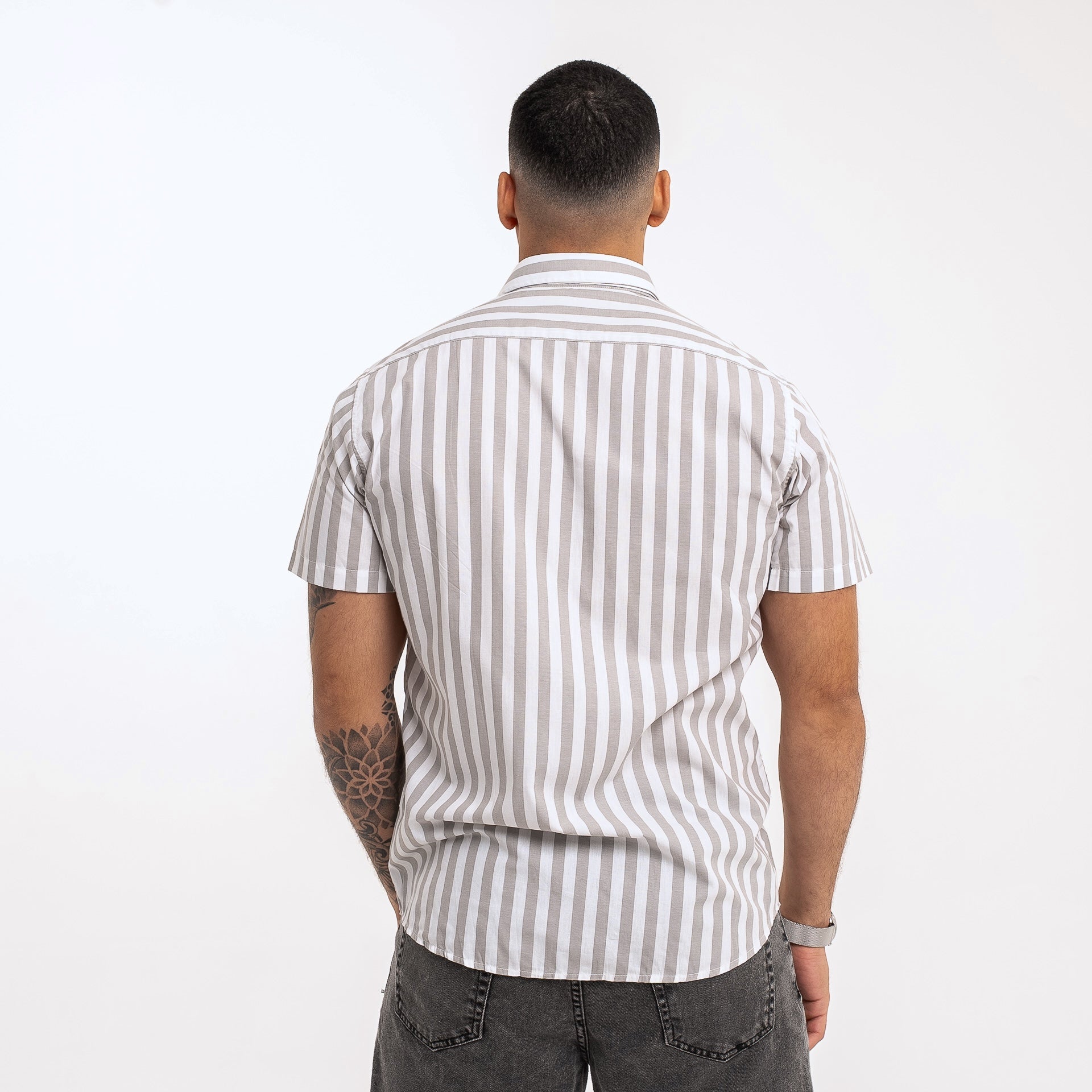 Camisa Manga corta a Rayas Rigida