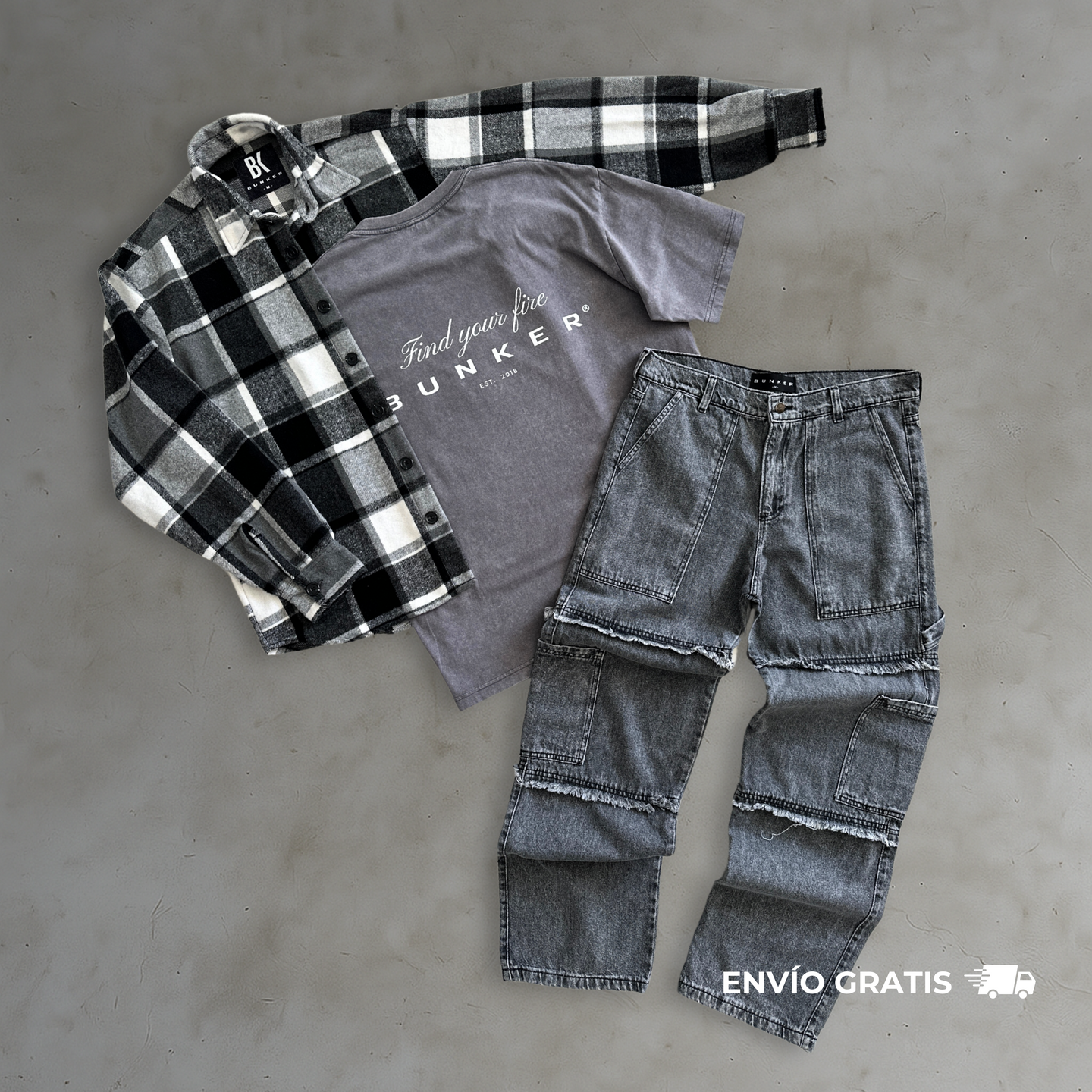 Combo Sobrecamisa Boxy Negra