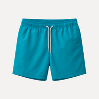 Short de baño liso turquesa