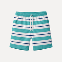 Short de baño Celeste a Rayas Horizontal