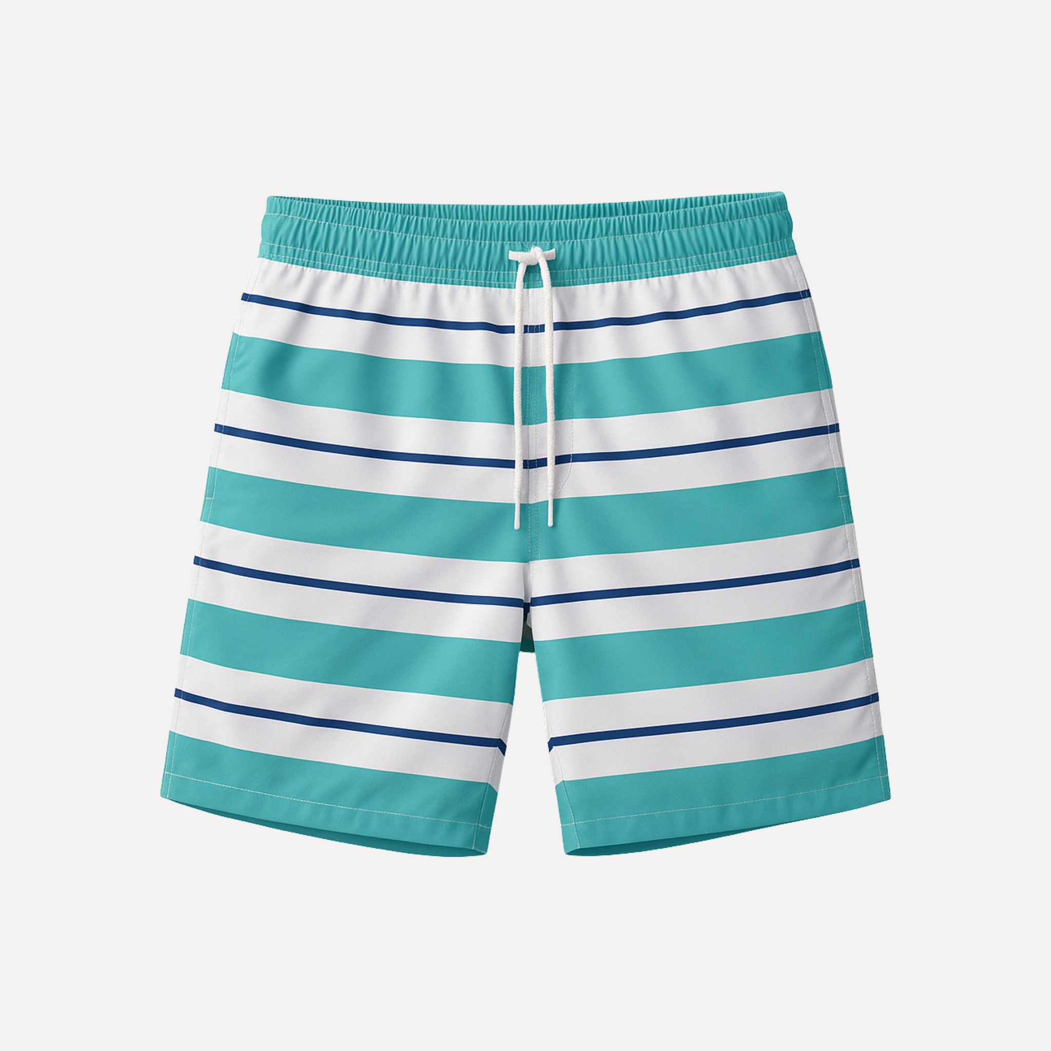 Short de baño Celeste a Rayas Horizontal