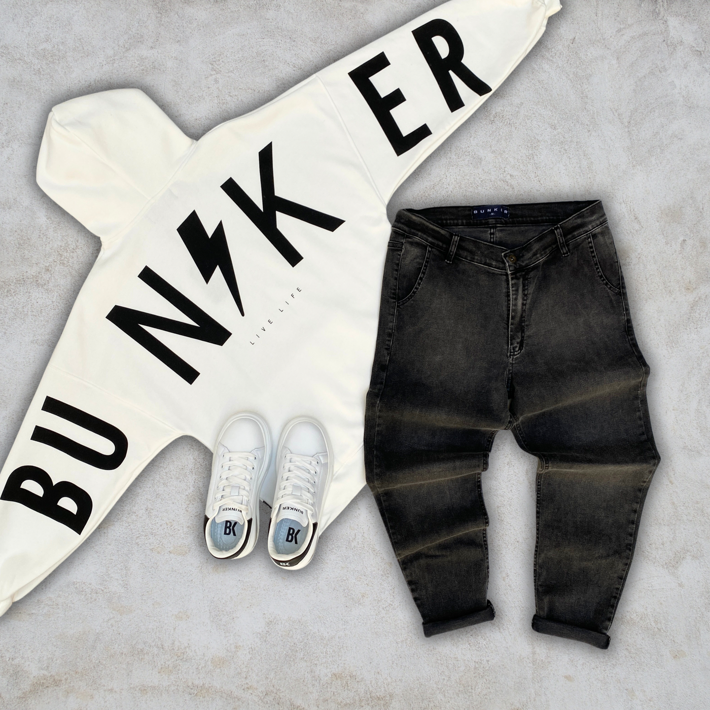 Combo Hoodie Bunker Blanco