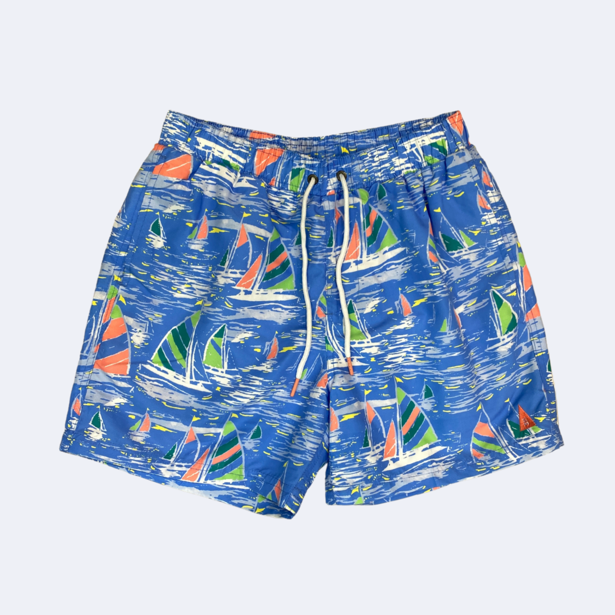 Short de baño Azul con Barcos