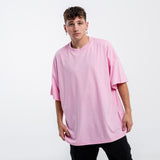 Remera Estampada Oversize Rosa y negro