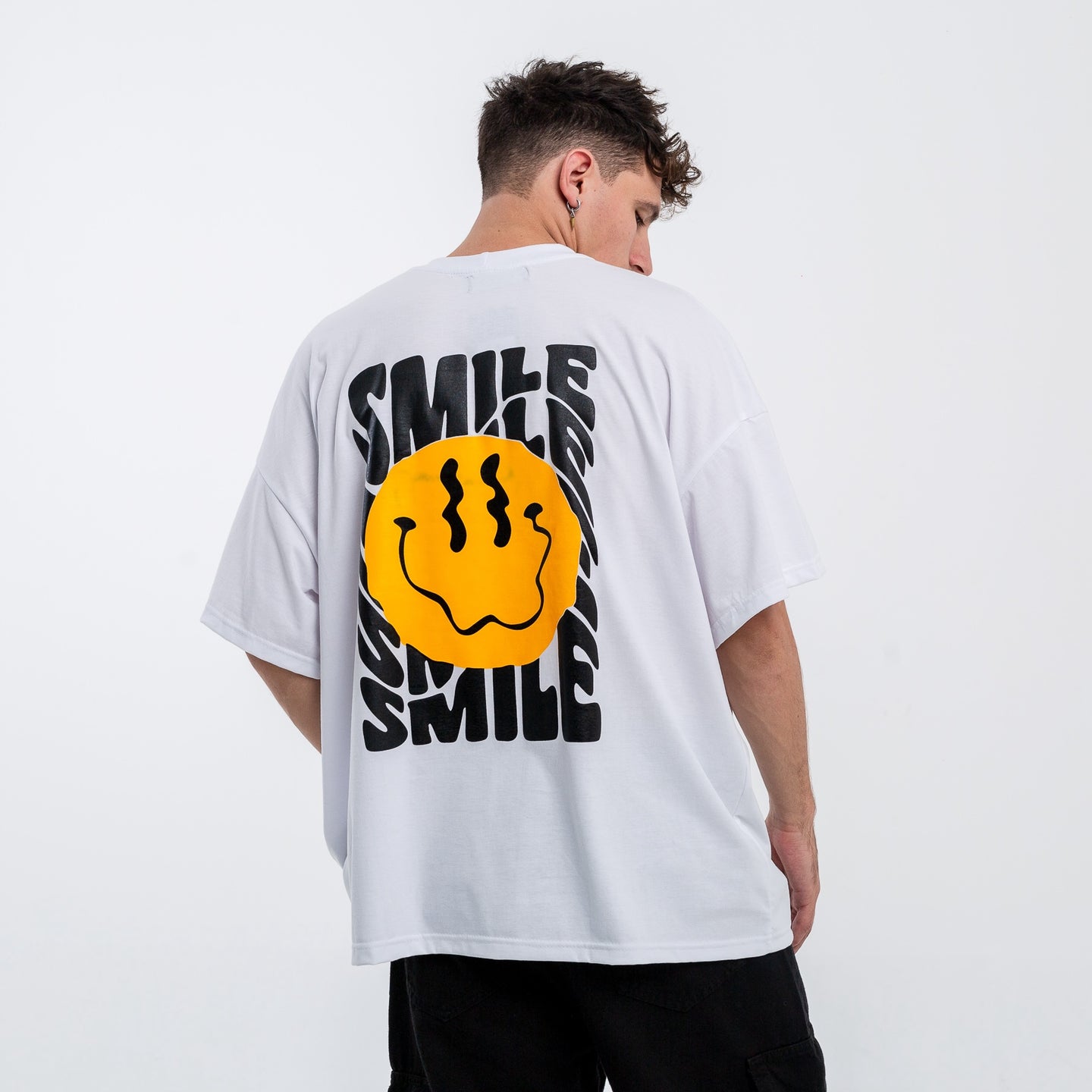 Estampada Remera Oversize Smile