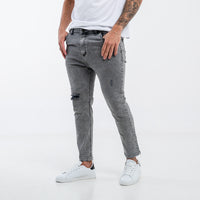 Jean Skinny Gris con roturas