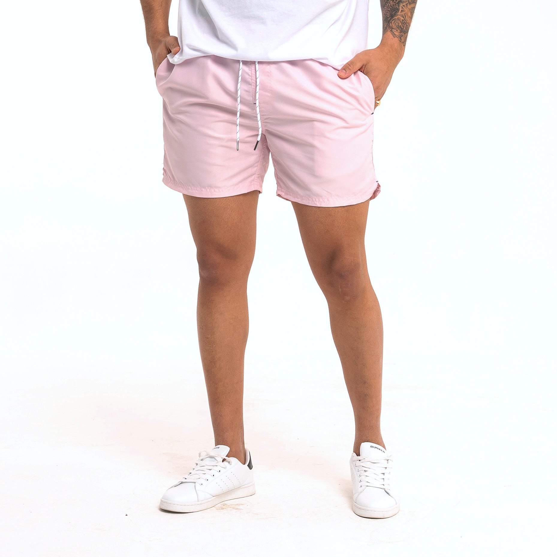 Short de baño Liso Rosa