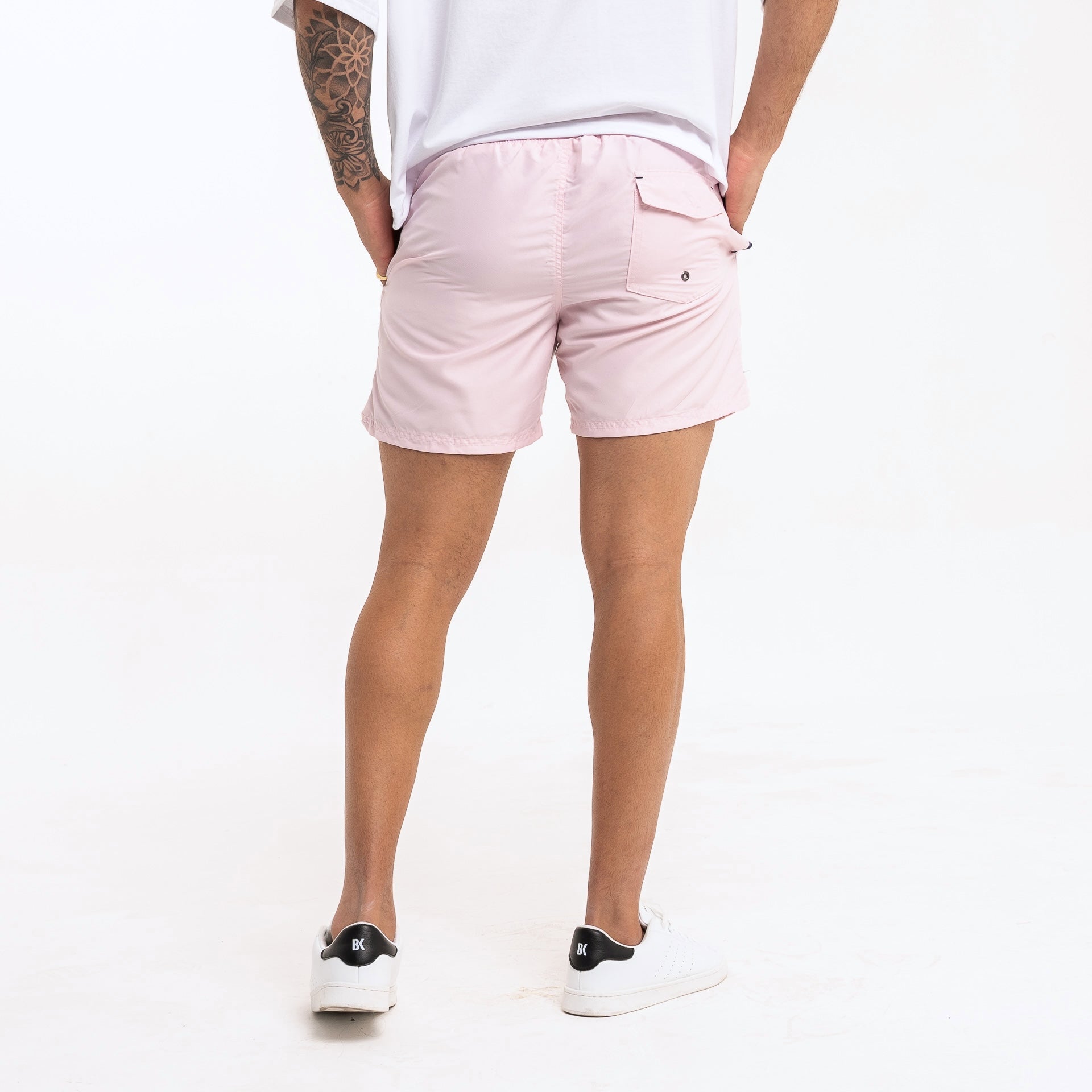 Short de baño Liso Rosa